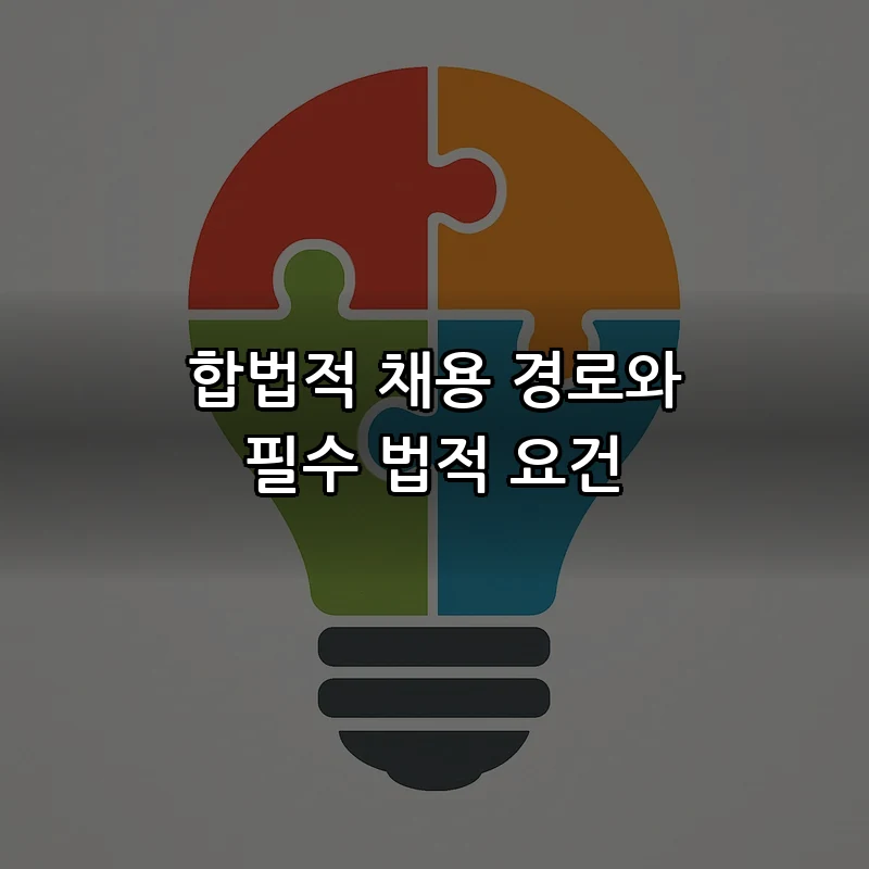 합법적 채용 경로와 필수 법적 요건