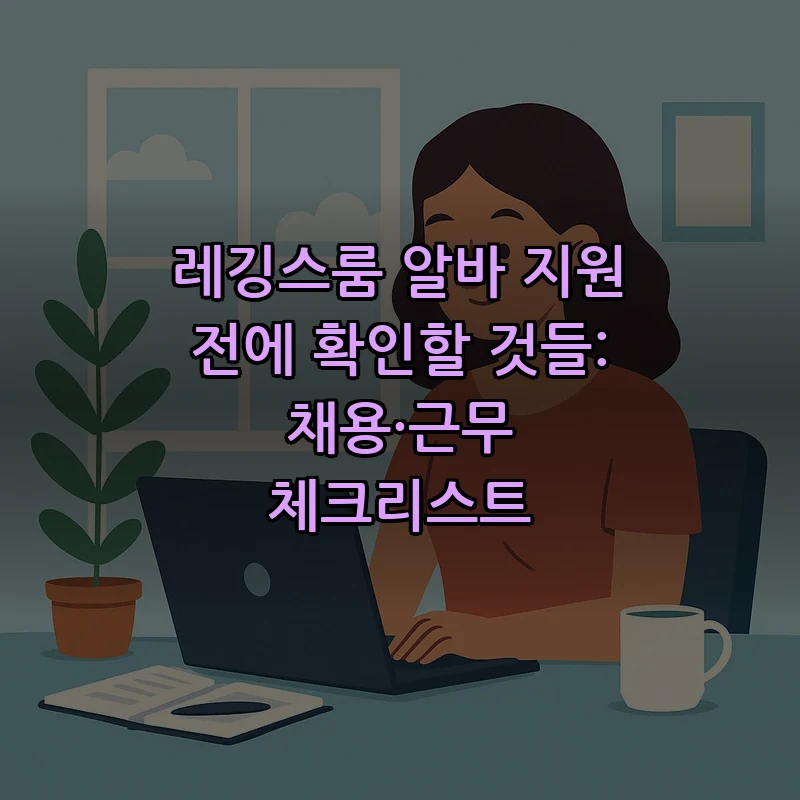 레깅스룸 알바 지원 전 필수 체크리스트