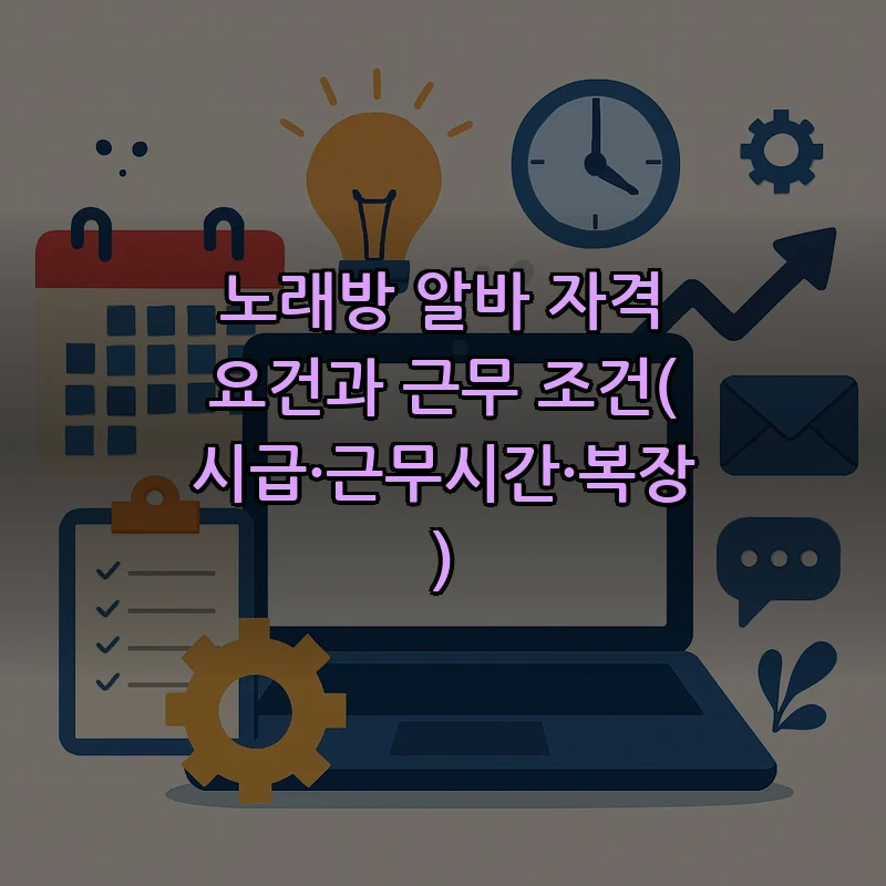 노래방 알바 자격 요건과 근무 조건(시급·근무시간·복장)