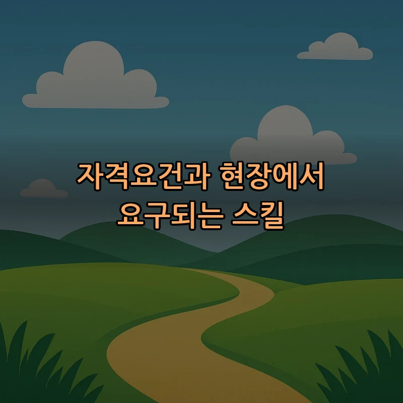 자격요건과 현장에서 요구되는 스킬