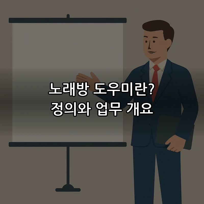 노래방 도우미란? 정의와 업무 개요