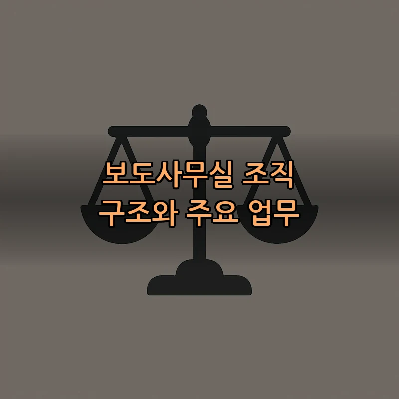 보도사무실 조직 구조와 주요 업무