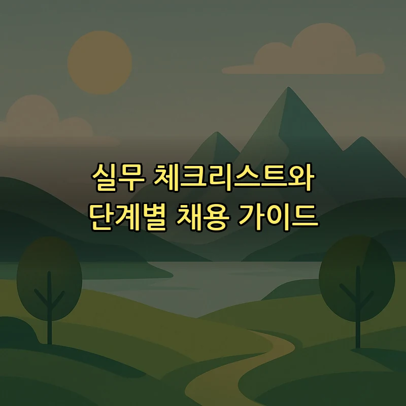 실무 체크리스트와 단계별 채용 가이드