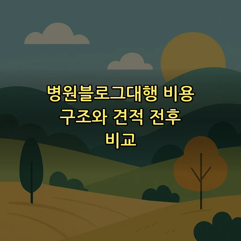 병원블로그대행 비용 구조와 견적 전후 비교