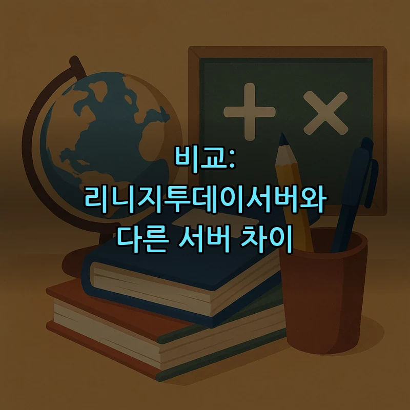 비교: 리니지투데이서버와 다른 서버 차이