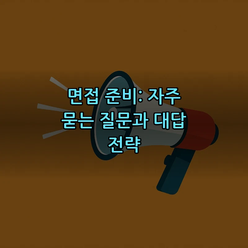 면접 준비: 자주 묻는 질문과 대답 전략