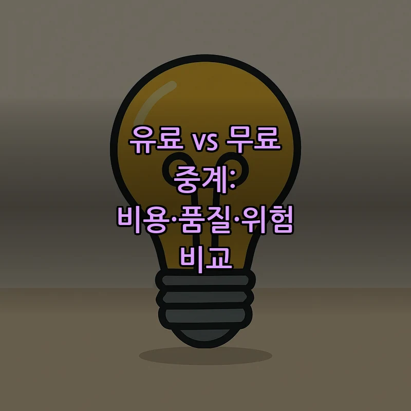 유료 vs 무료 중계: 비용·품질·위험 비교