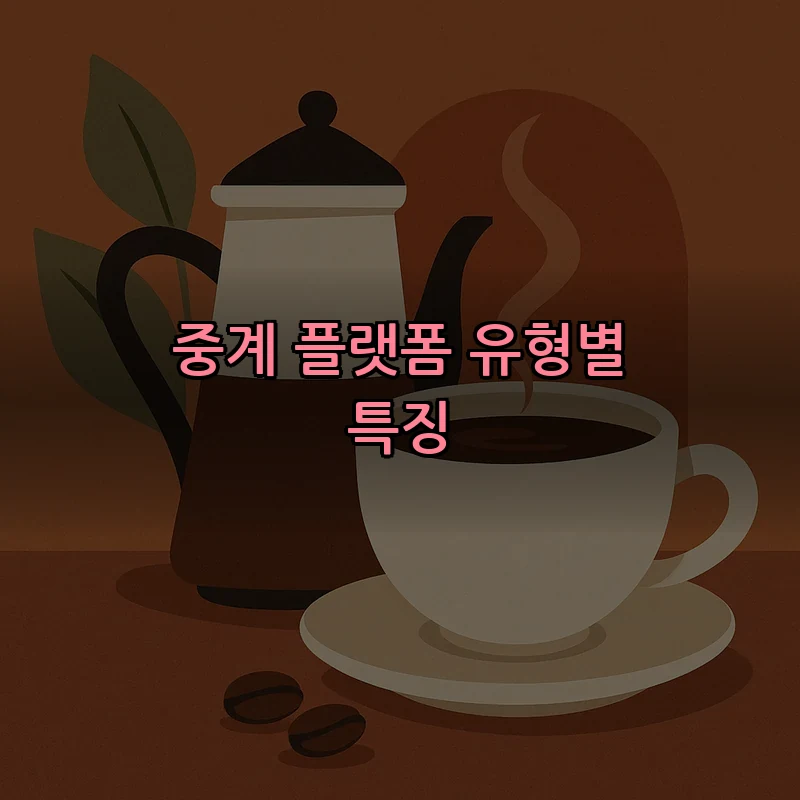 중계 플랫폼 유형별 특징