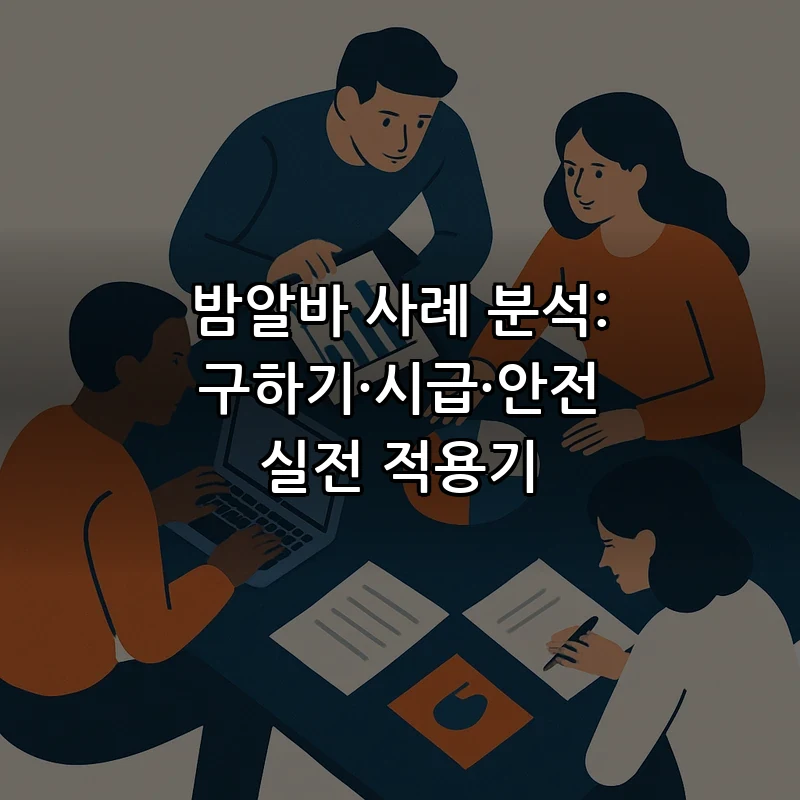 밤알바 구하는 법과 안전 수칙 총정리