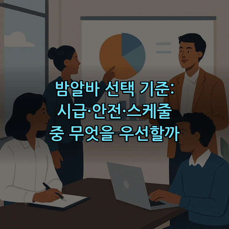 밤알바 선택 기준: 시급·안전·스케줄 중 무엇을 우선할까