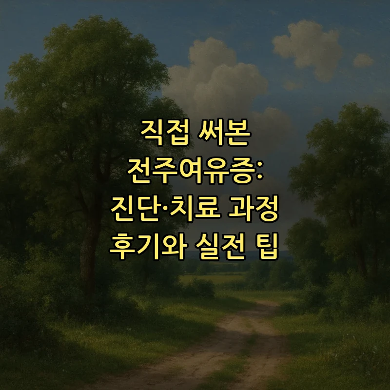 전주여유증: 진단과 치료 가이드