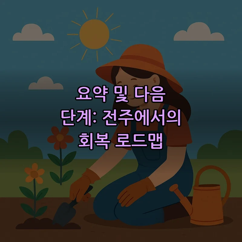 요약 및 다음 단계: 전주에서의 회복 로드맵