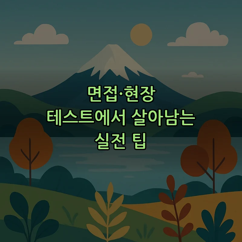 면접·현장 테스트에서 살아남는 실전 팁