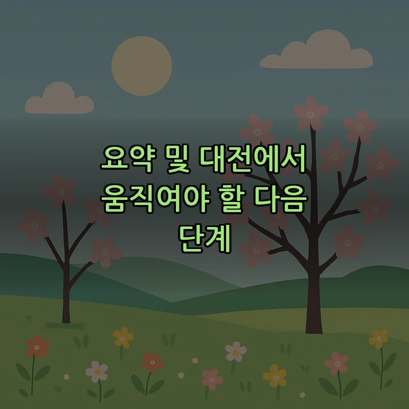 요약 및 대전에서 움직여야 할 다음 단계