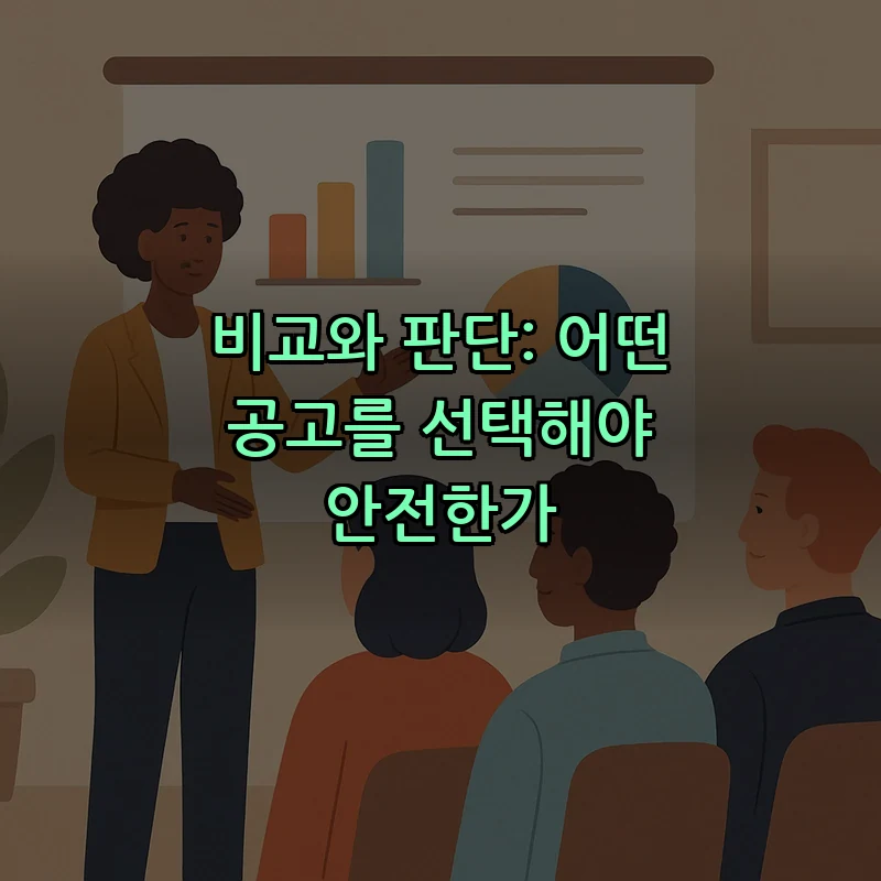 비교와 판단: 어떤 공고를 선택해야 안전한가