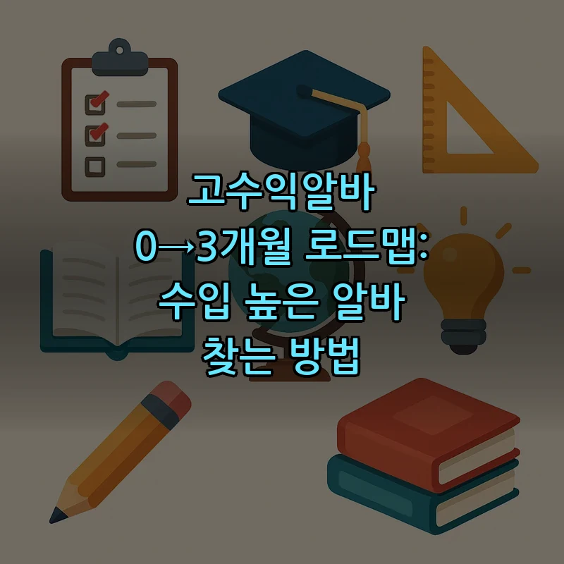 고수익알바 0→3개월 로드맵: 알바 선택과 수익 향상 방법