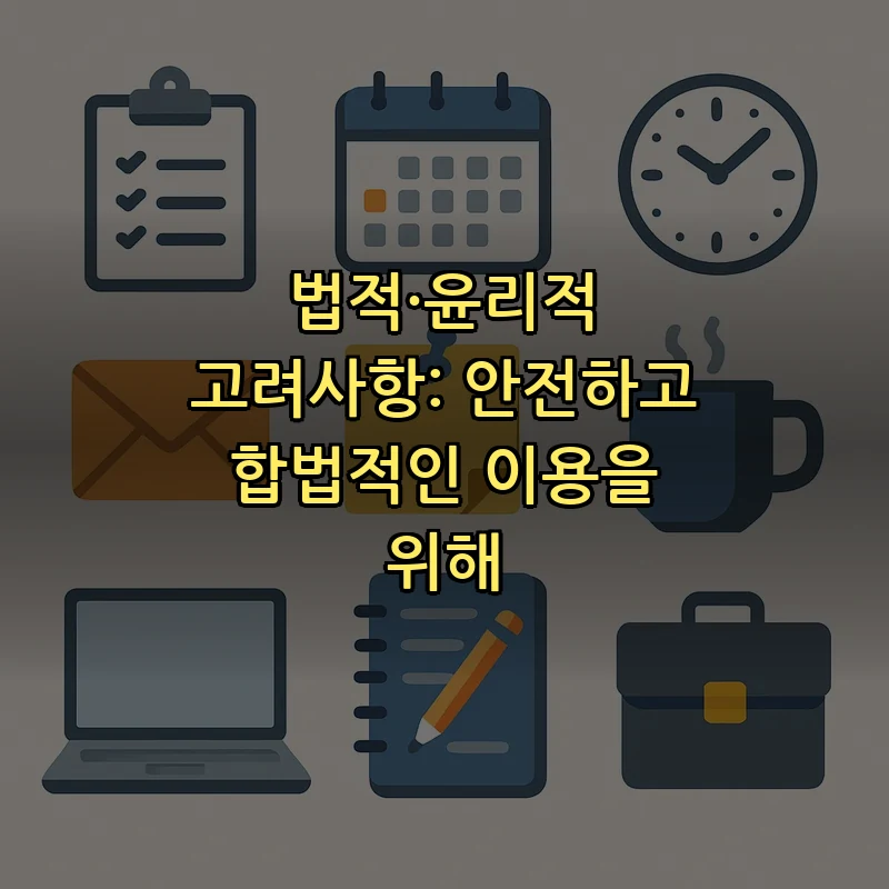 법적·윤리적 고려사항: 안전하고 합법적인 이용을 위해