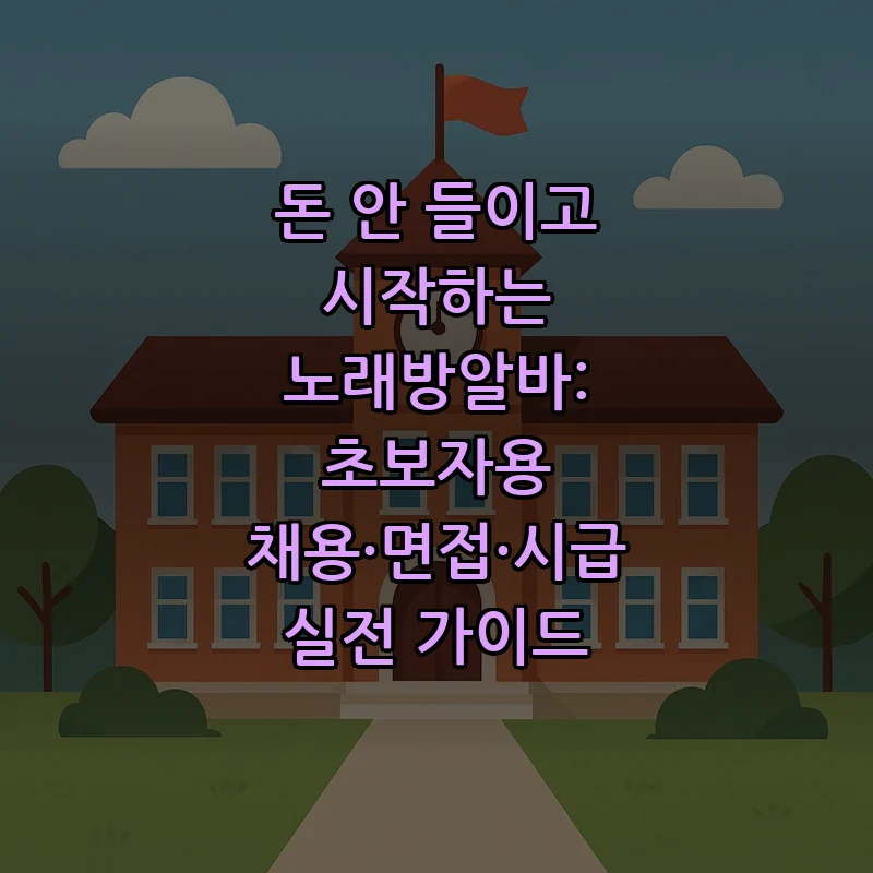 노래방 알바 초보자를 위한 채용 · 면접 · 시급 완벽 가이드