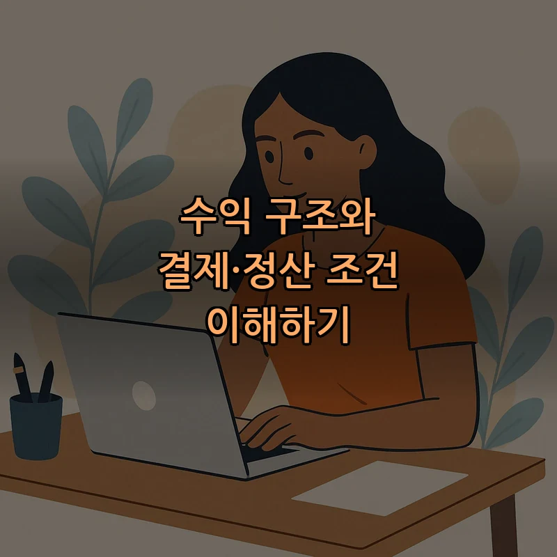 수익 구조와 결제·정산 조건 이해하기
