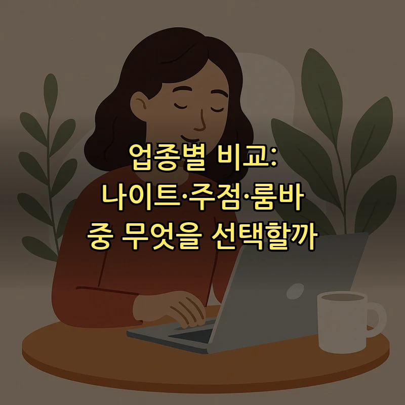 업종별 비교: 나이트·주점·룸바 중 무엇을 선택할까