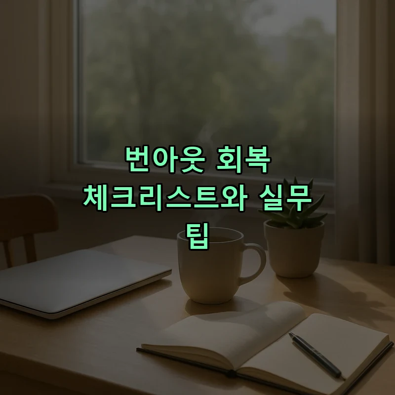 번아웃 회복 체크리스트와 실무 팁