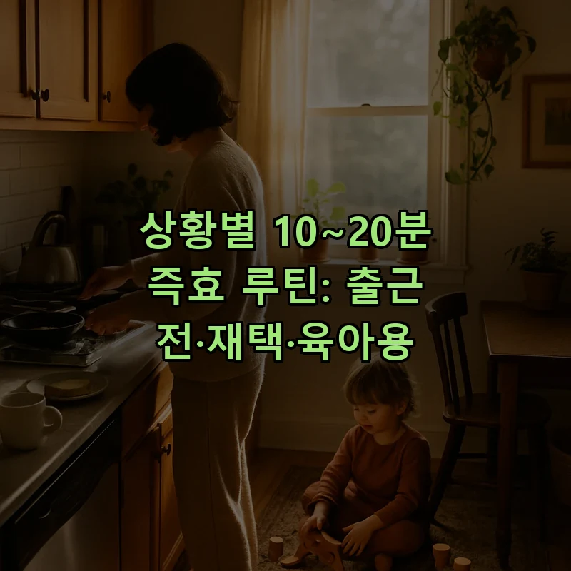 상황별 10~20분 즉효 루틴: 출근 전·재택·육아용