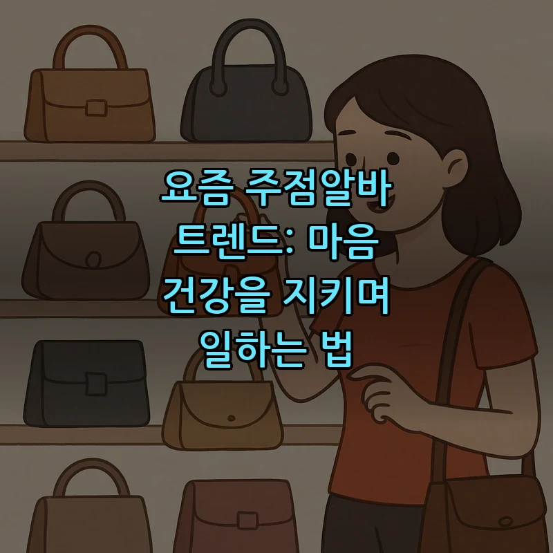 요즘 주점알바 트렌드: 마음 건강을 지키며 일하는 법 커버 이미지