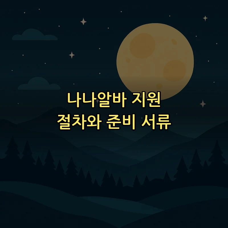 나나알바 지원 절차와 준비 서류