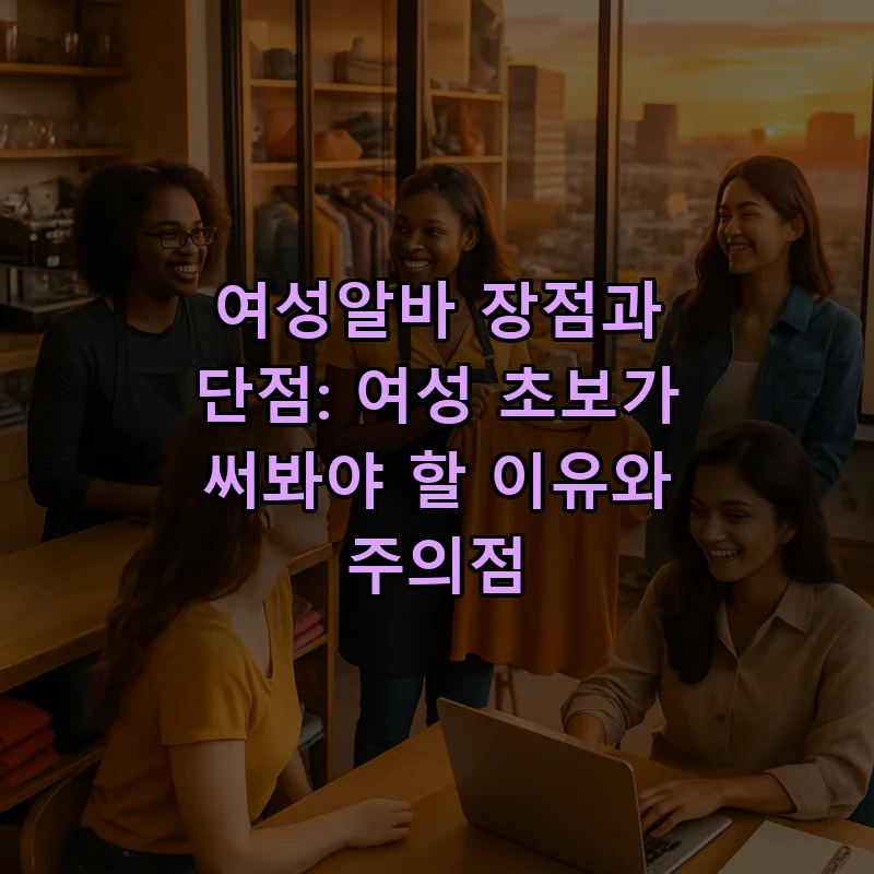 여성알바 장점과 단점: 여성 초보가 써봐야 할 이유와 주의점 커버 이미지