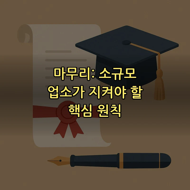 마무리: 소규모 업소가 지켜야 할 핵심 원칙