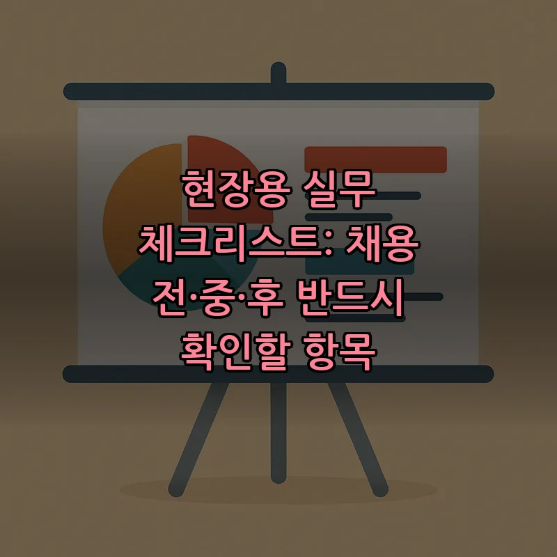 현장용 실무 체크리스트: 채용 전·중·후 반드시 확인할 항목