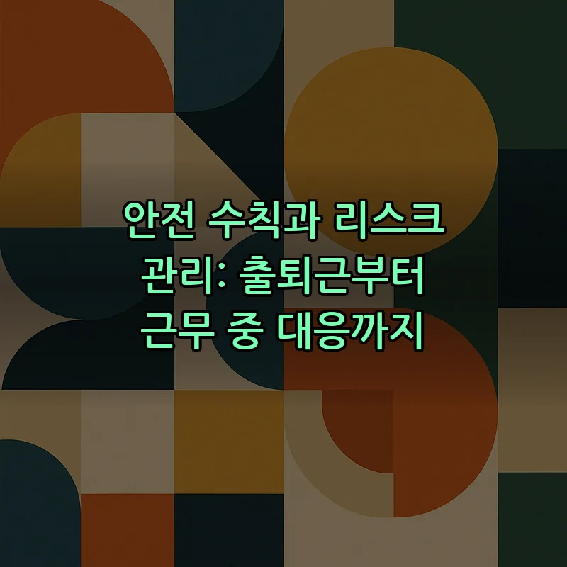 안전 수칙과 리스크 관리: 출퇴근부터 근무 중 대응까지