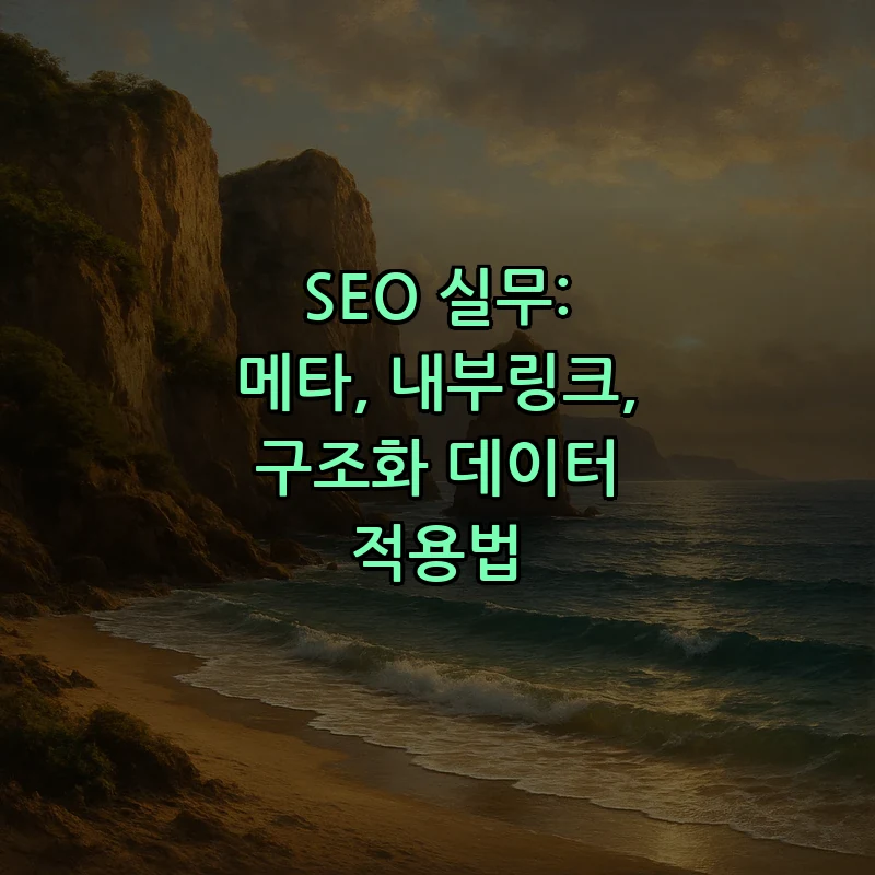 SEO 실무: 메타, 내부링크, 구조화 데이터 적용법