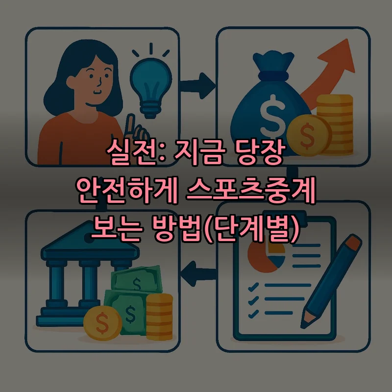 실전: 지금 당장 안전하게 스포츠중계 보는 방법(단계별)