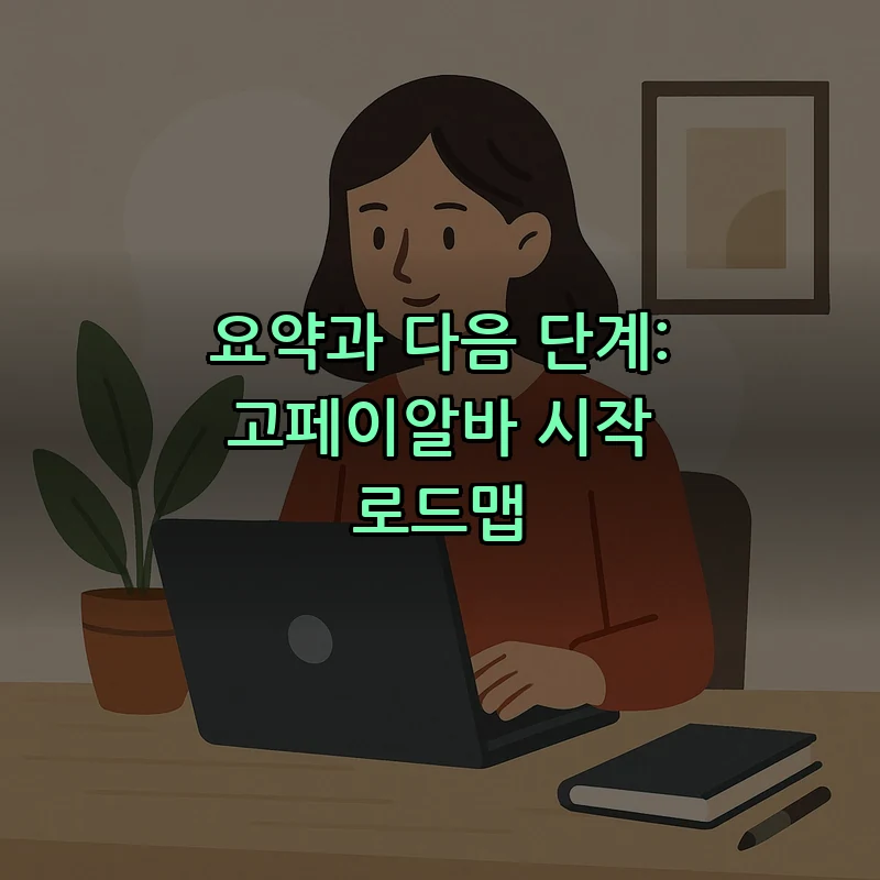 요약과 다음 단계: 고페이알바 시작 로드맵