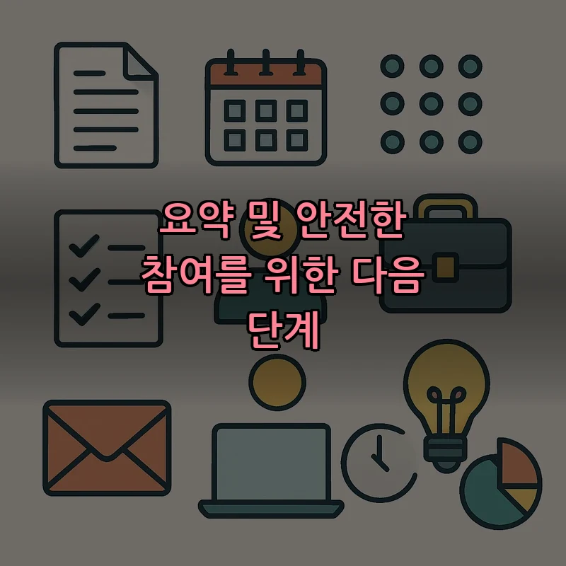 요약 및 안전한 참여를 위한 다음 단계