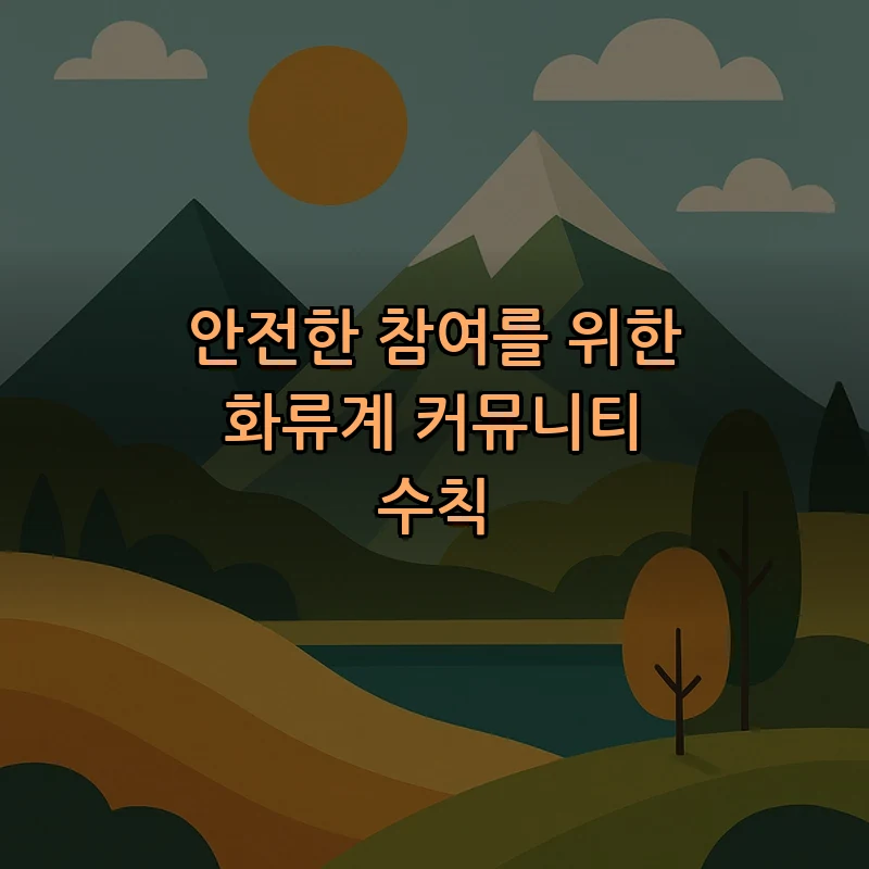 안전한 참여를 위한 화류계 커뮤니티 수칙
