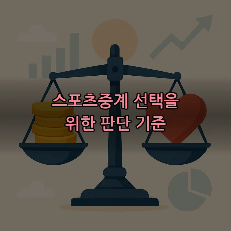 스포츠중계 선택을 위한 판단 기준