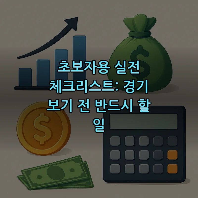 초보자용 실전 체크리스트: 경기 보기 전 반드시 할 일
