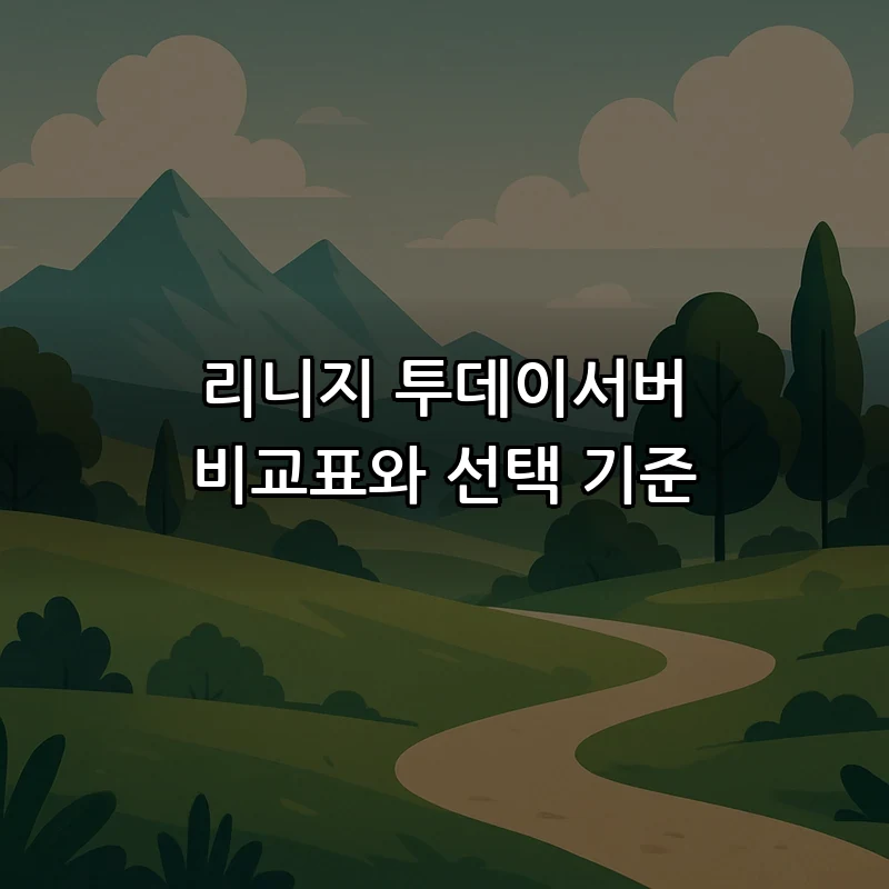 리니지 투데이서버 비교표와 선택 기준