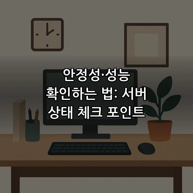 안정성·성능 확인하는 법: 서버 상태 체크 포인트