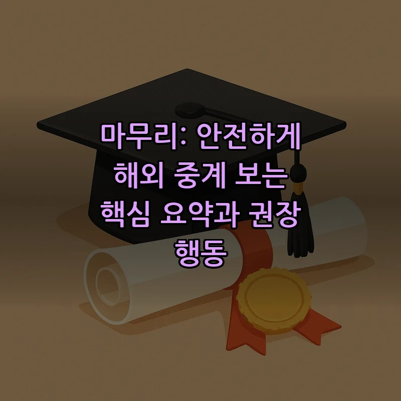 마무리: 안전하게 해외 중계 보는 핵심 요약과 권장 행동