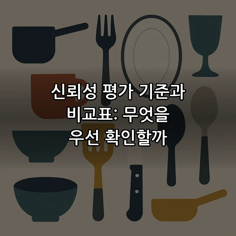 신뢰성 평가 기준과 비교표: 무엇을 우선 확인할까