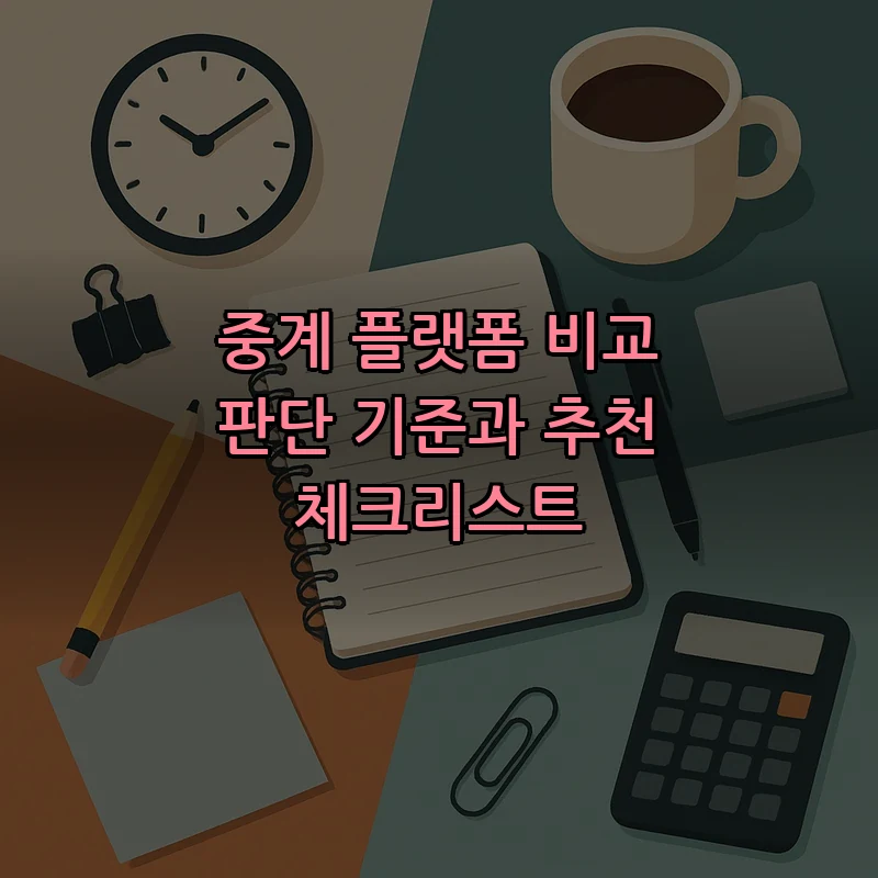 중계 플랫폼 비교 판단 기준과 추천 체크리스트