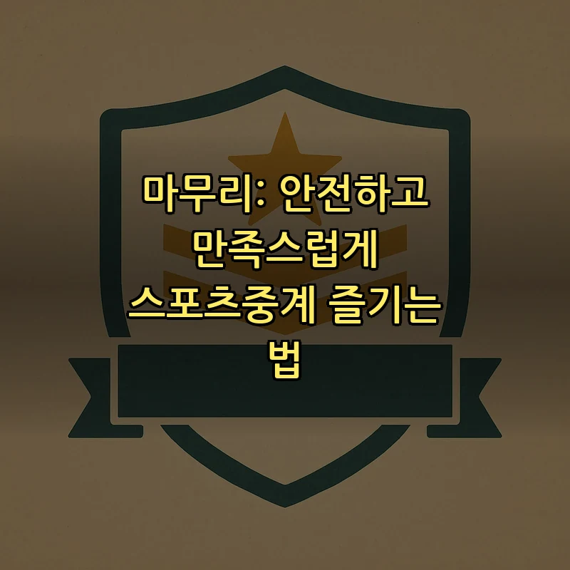 마무리: 안전하고 만족스럽게 스포츠중계 즐기는 법