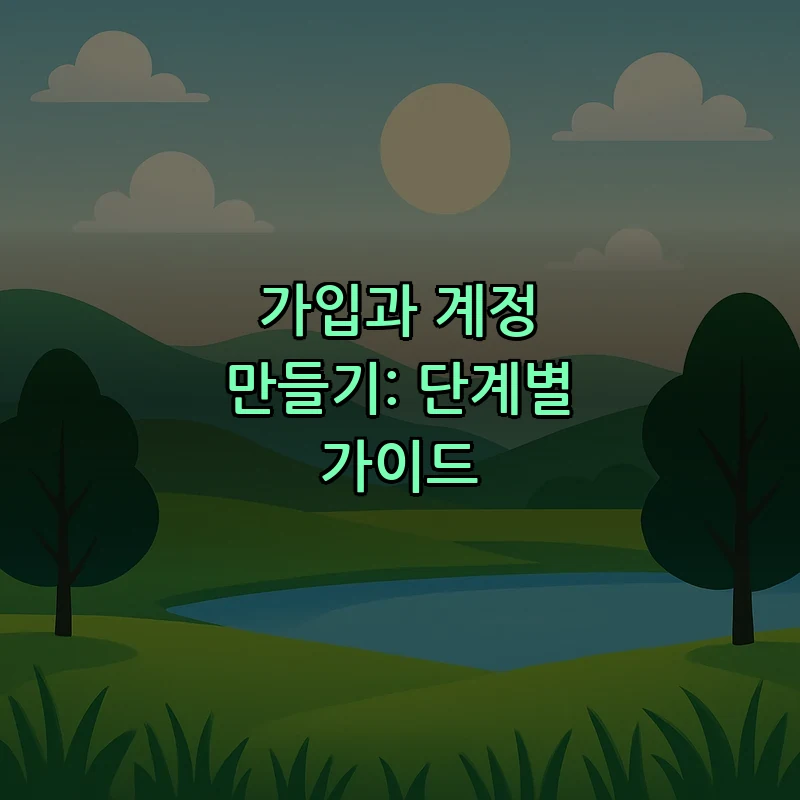 가입과 계정 만들기: 단계별 가이드