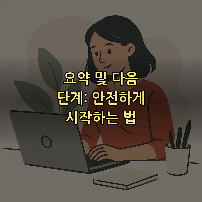 요약 및 다음 단계: 안전하게 시작하는 법