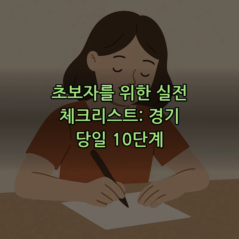 초보자를 위한 실전 체크리스트: 경기 당일 10단계