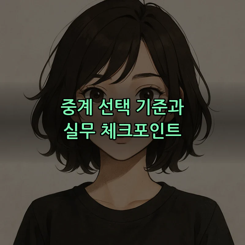 중계 선택 기준과 실무 체크포인트