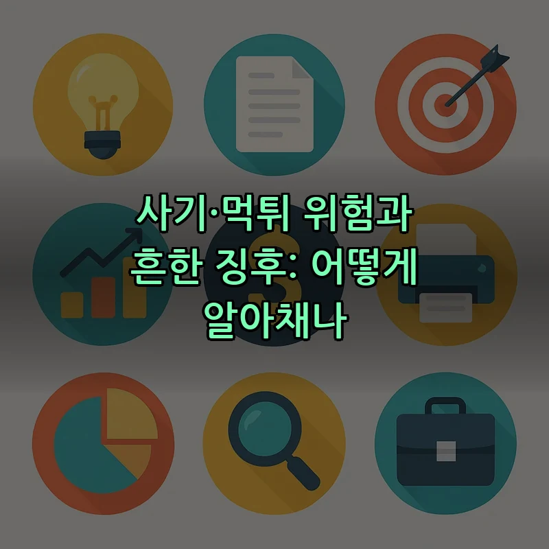 사기·먹튀 위험과 흔한 징후: 어떻게 알아채나